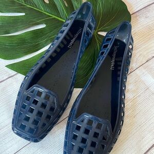 Jeffrey Campbell blue Sunni jelly flats sz 40 (9.5-10)